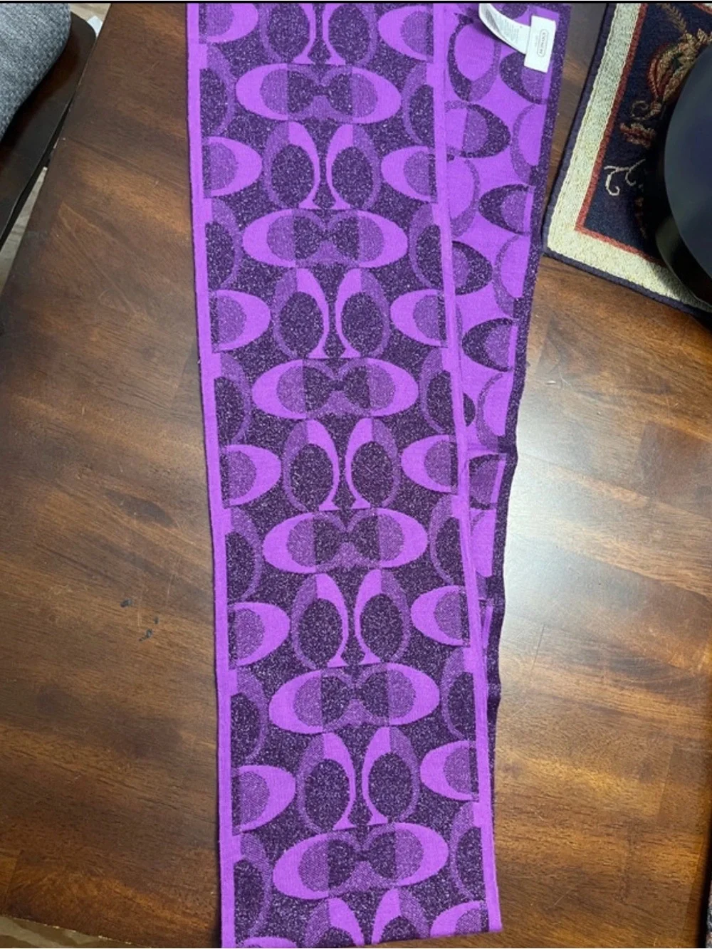 Coach purple scarf